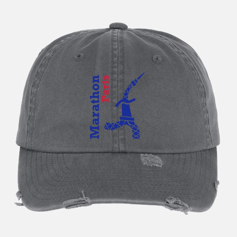 paris_marathon_Tour Eiffel Casquette vintage effet usé Flexfit