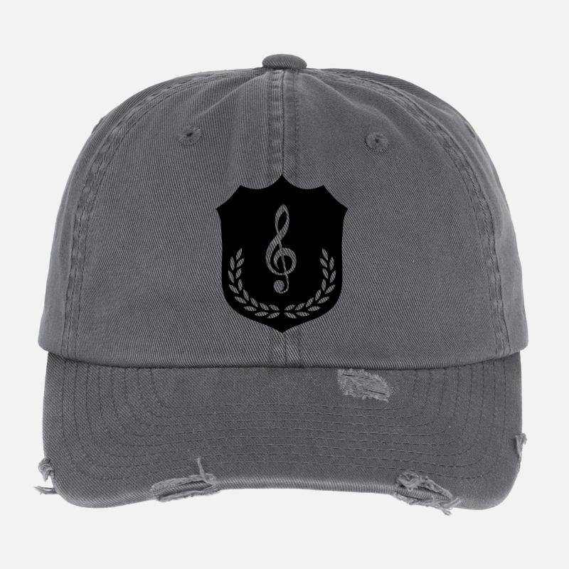 wappen_notenschluessel_01 Casquette vintage effet usé Flexfit