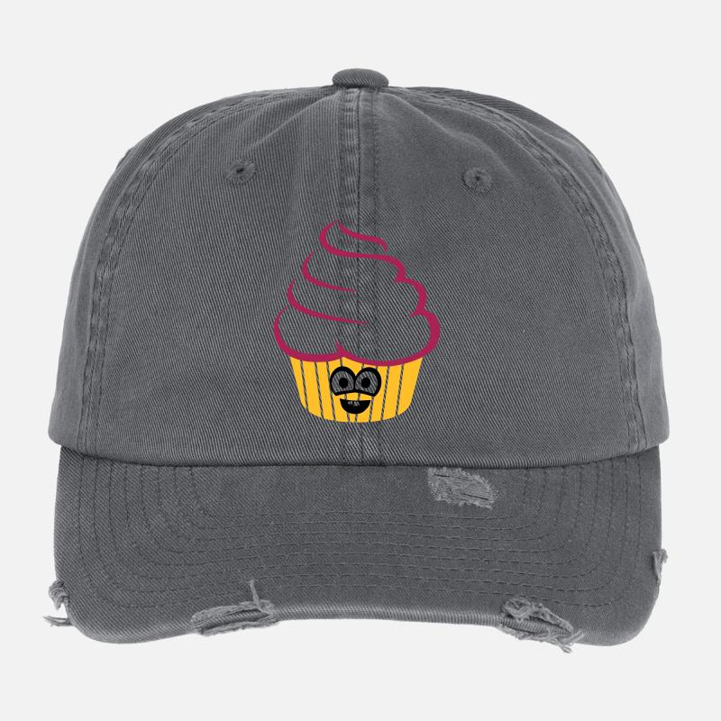 cupcake_funny Flexfit Vintage Destroyed Cap