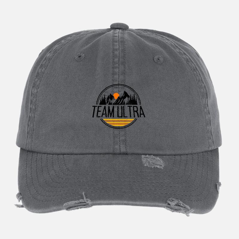 Team Ultra 100M Trail Run Ultramarathon Ultra Run Casquette vintage effet usé Flexfit