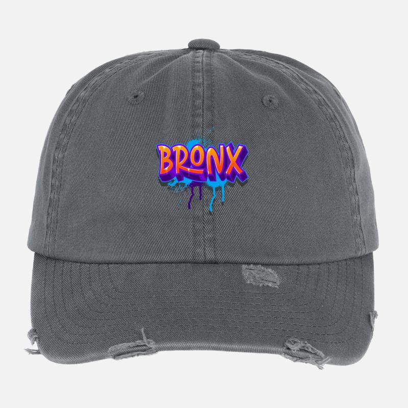 Graffiti du Bronx Casquette vintage effet usé Flexfit