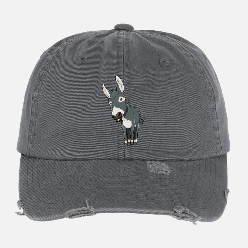 Âne bête de somme Casquette vintage effet usé Flexfit
