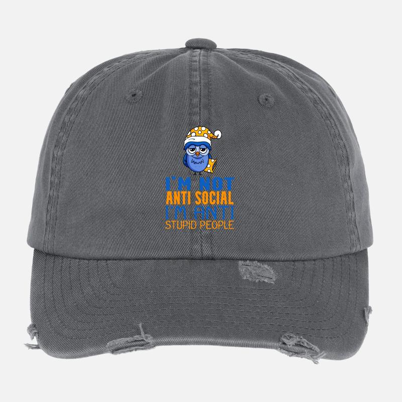 Eule Faul Flexfit Vintage Destroyed Cap