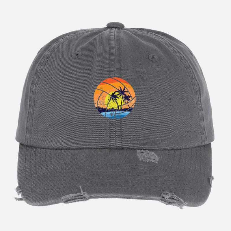 Beachvolleyball Profi Team Spieler Sand Flexfit Vintage Destroyed Cap