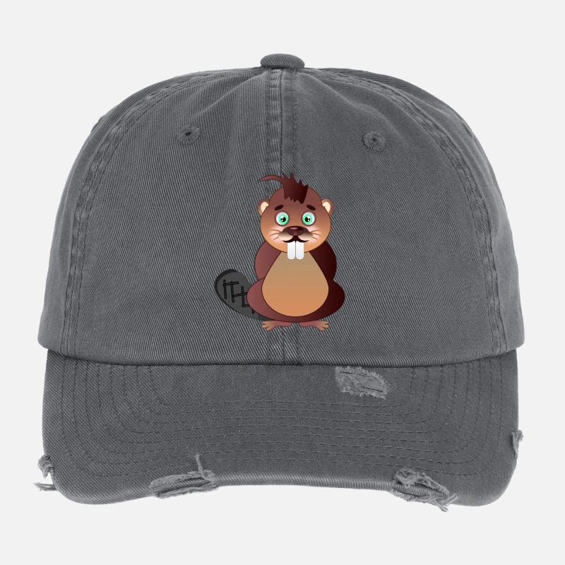 Biber Biberzähne Flexfit Vintage Destroyed Cap