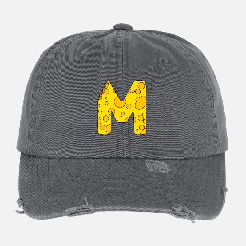 Letter M Flexfit Vintage Destroyed Cap