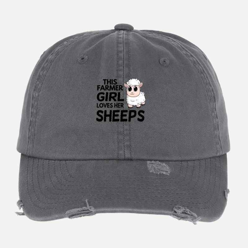 Bauer Bauernhof Mädchen Liebe Flexfit Vintage Destroyed Cap