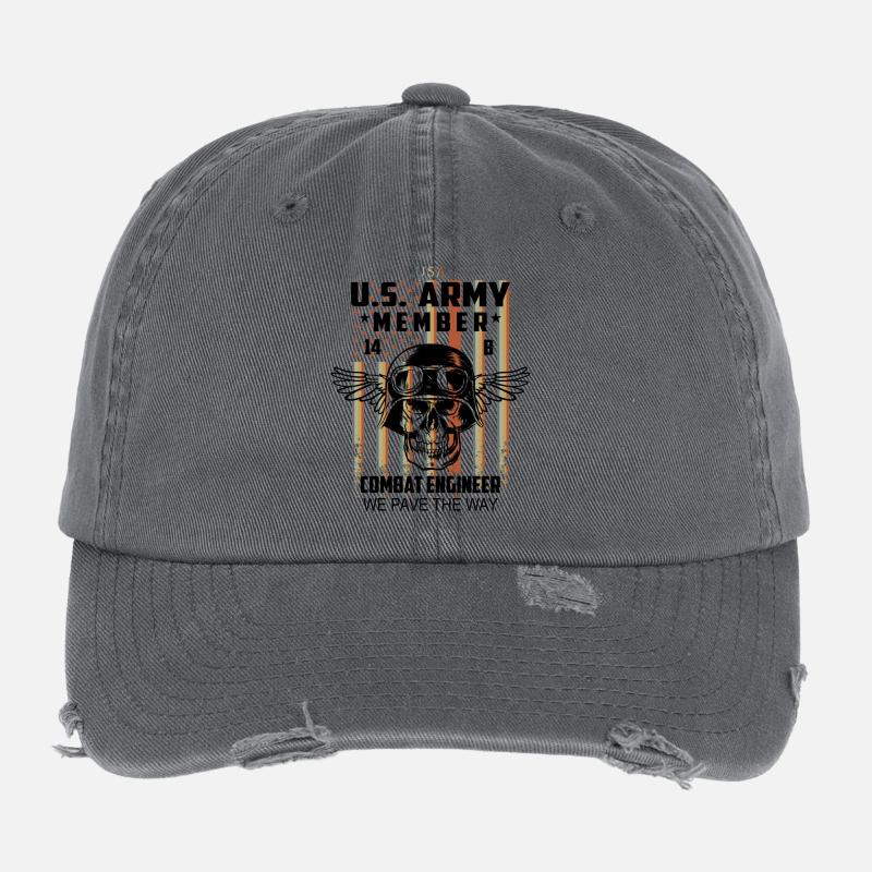 US Army Kampf Techniker Flexfit Vintage Destroyed Cap