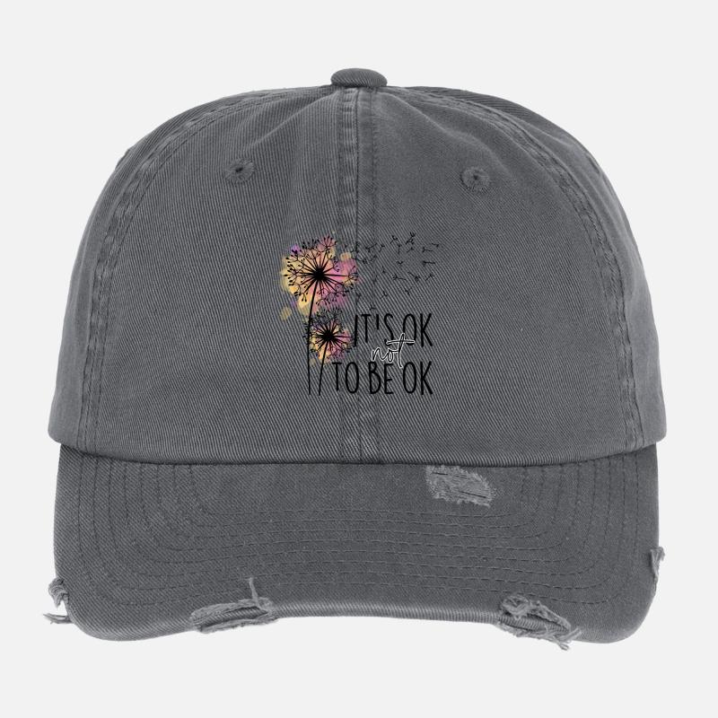 C’est Ok non d’être Ok Casquette vintage effet usé Flexfit
