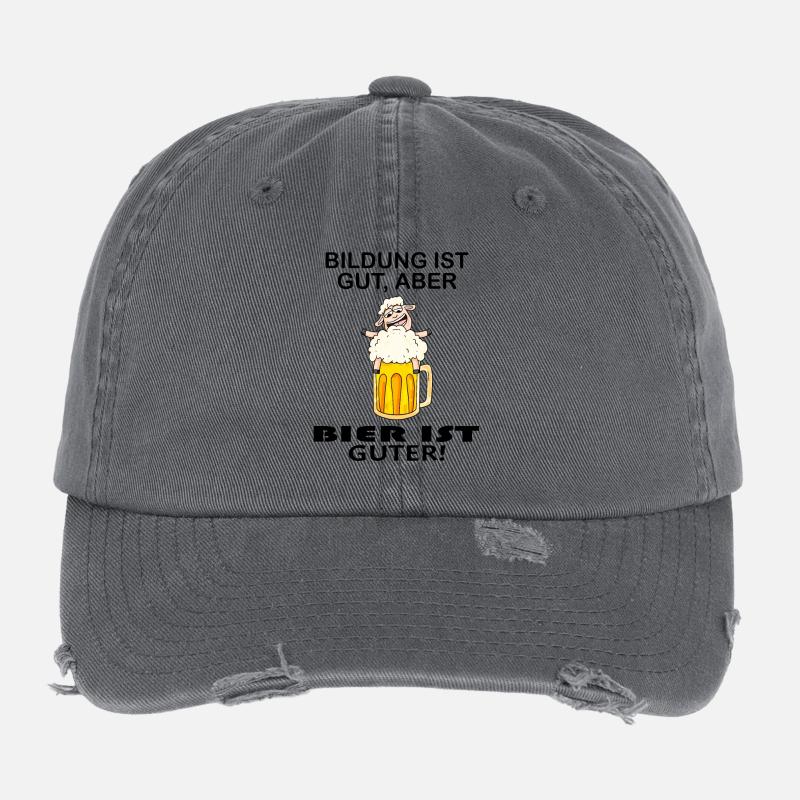 Lustiger Bier Spruch Flexfit Vintage Destroyed Cap