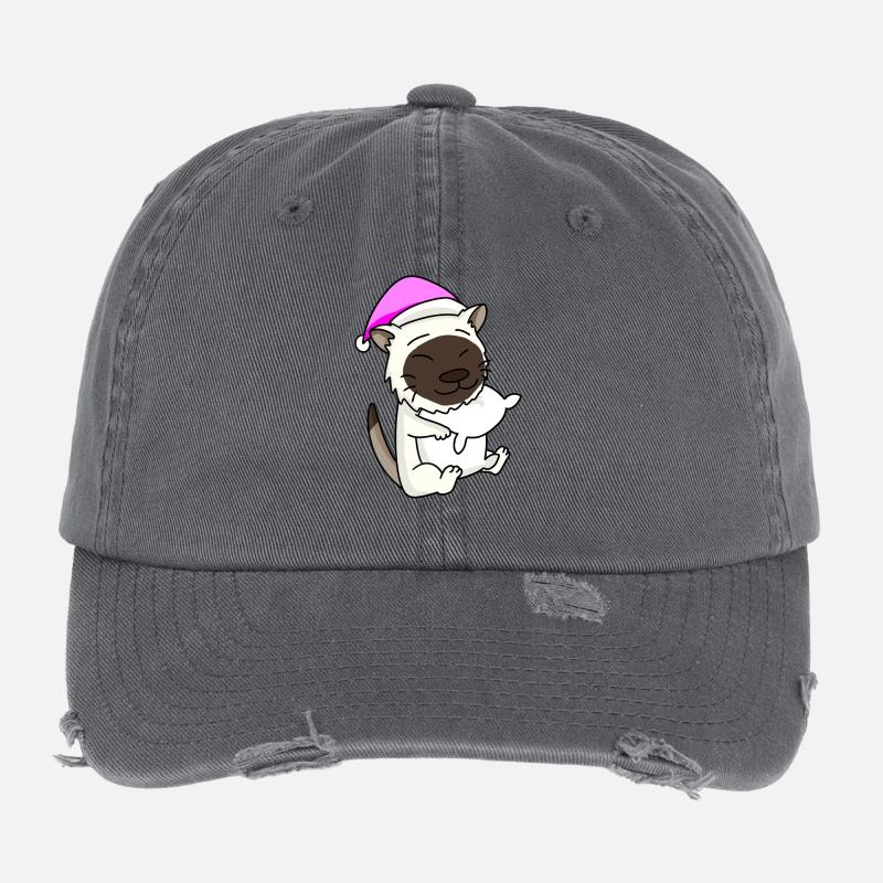 Cat cat breed Burma Flexfit Vintage Destroyed Cap