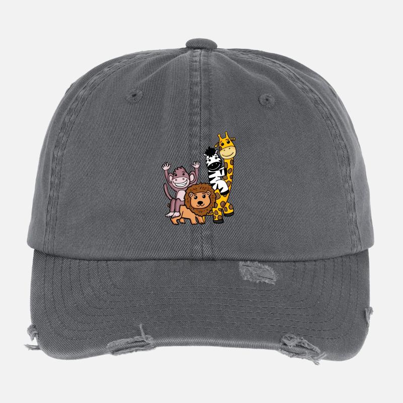 Cute animals Flexfit Vintage Destroyed Cap