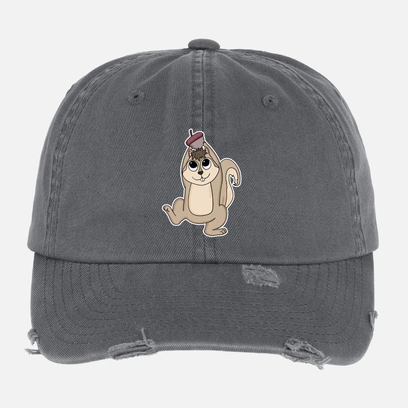 Écureuil Casquette vintage effet usé Flexfit