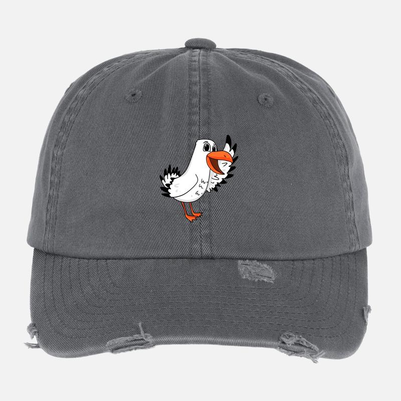 Seagull Welcome Flexfit Vintage Destroyed Cap