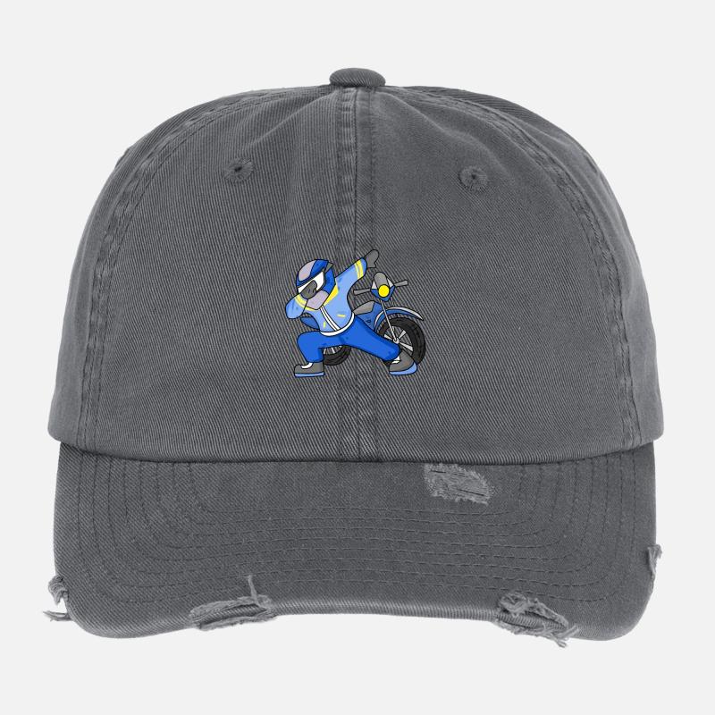 Motorcyclist Flexfit Vintage Destroyed Cap