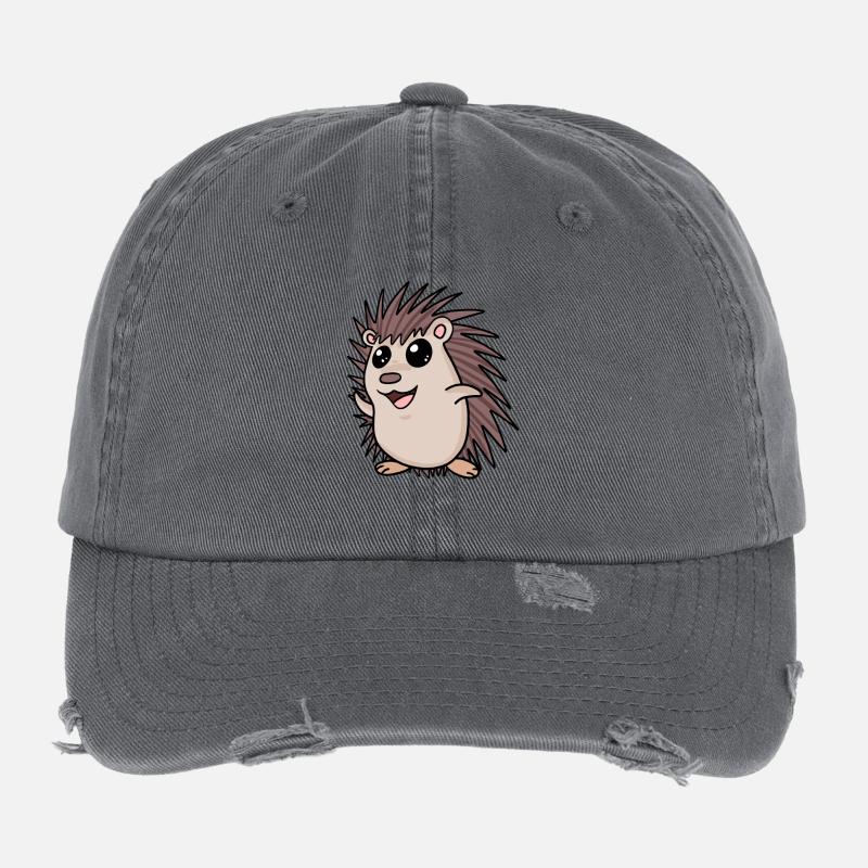 Igel Motiv Flexfit Vintage Destroyed Cap