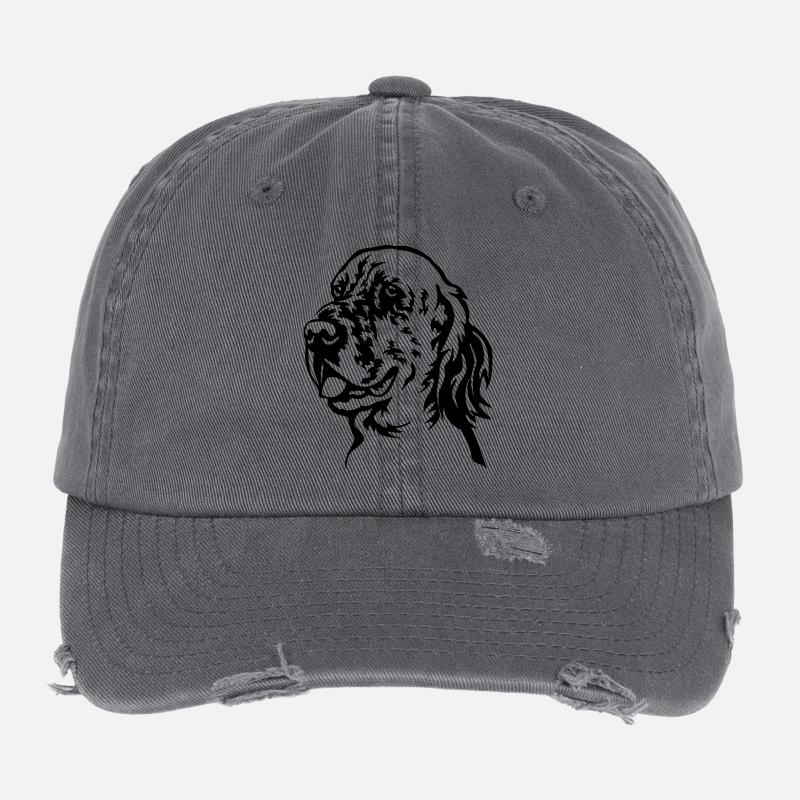 Chef de setter anglais Casquette vintage effet usé Flexfit