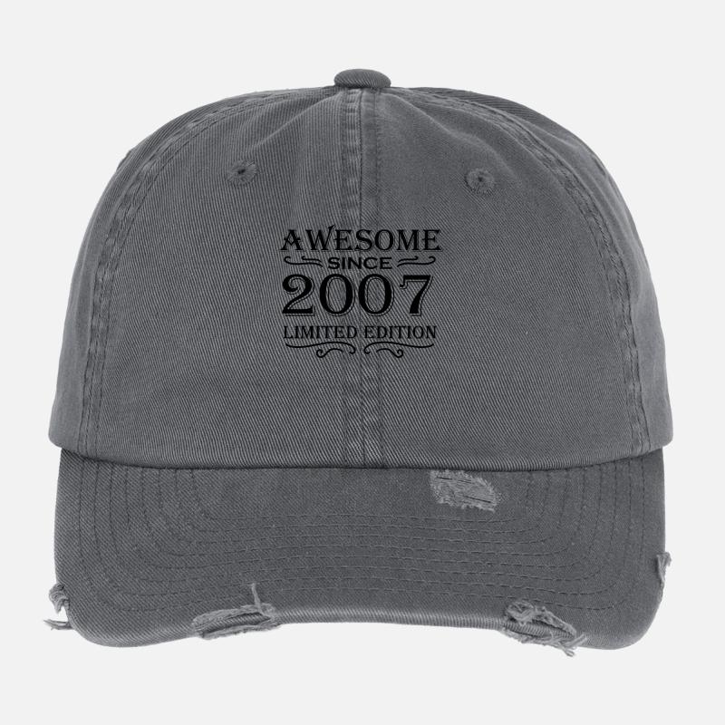 2007 - Né en 2007 Casquette vintage effet usé Flexfit