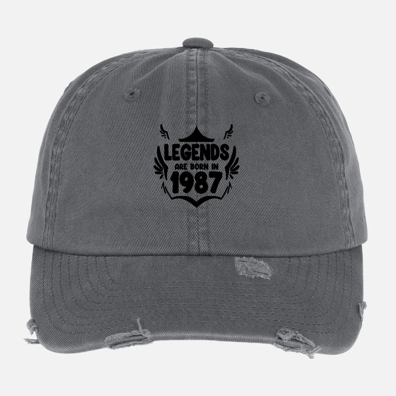 1987 - Né en 1987 Casquette vintage effet usé Flexfit