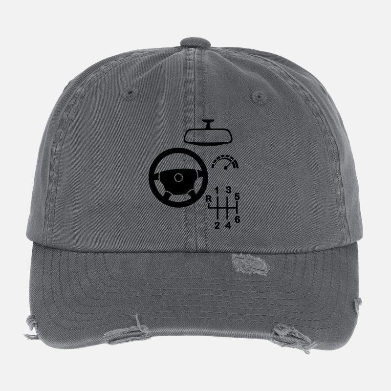 Fahrzeuginnenraum Flexfit Vintage Destroyed Cap