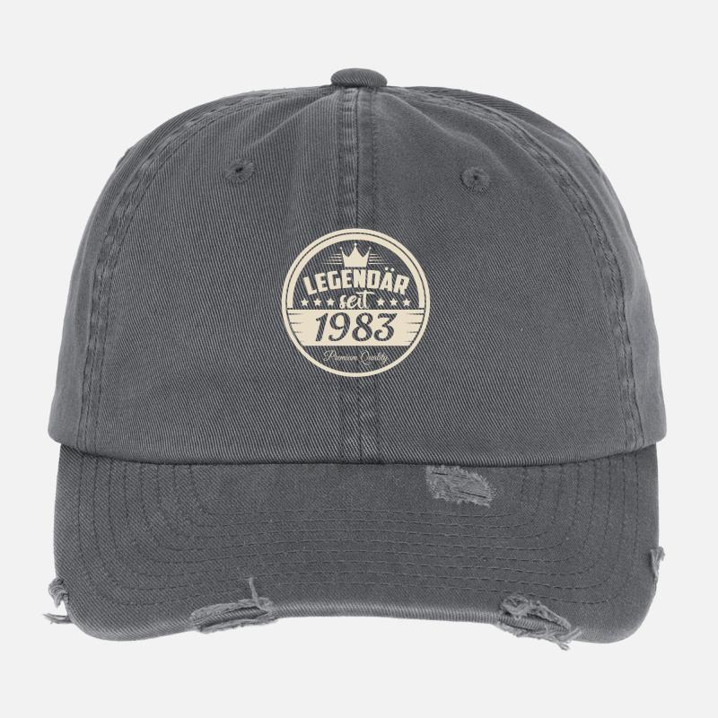 Geburtstag legendär seit 1983 Flexfit Vintage Destroyed Cap