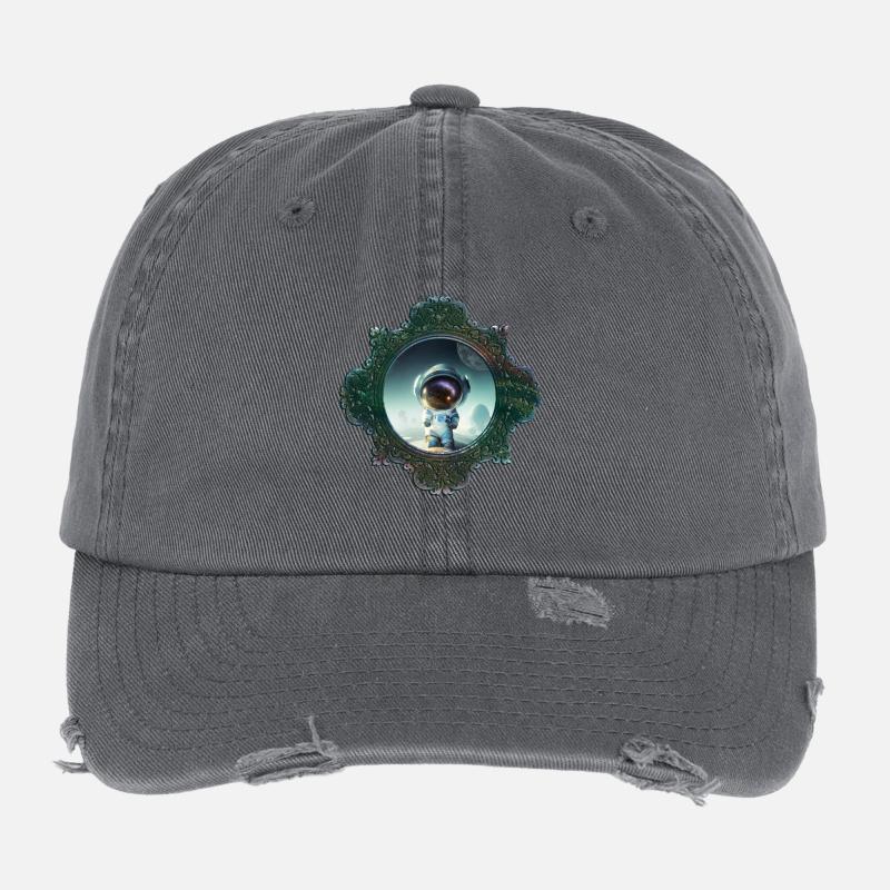 Le petit astronaute sur une planète Casquette vintage effet usé Flexfit
