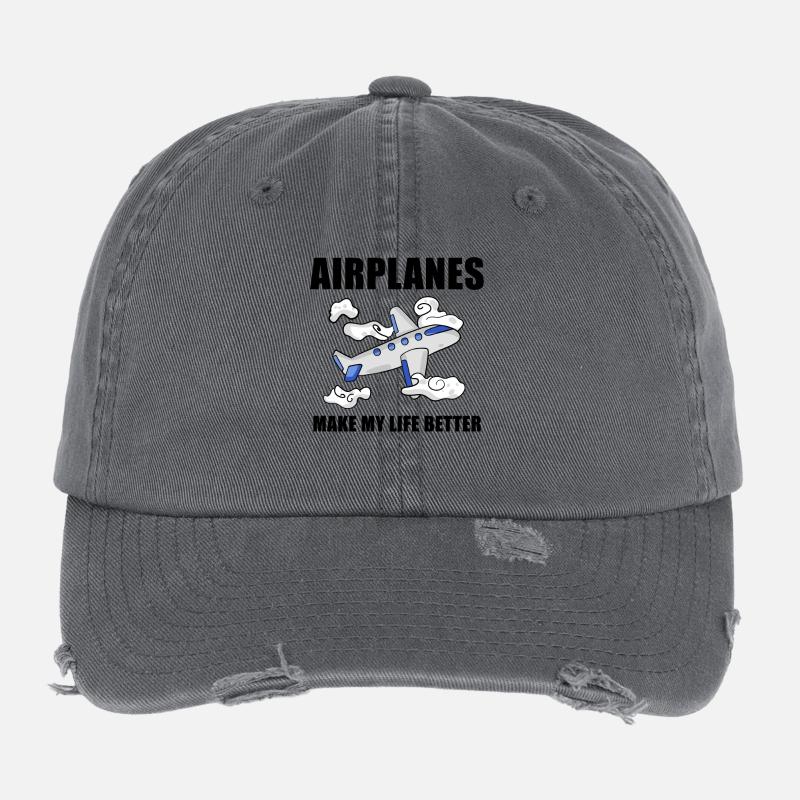 Airplanes Flexfit Vintage Destroyed Cap