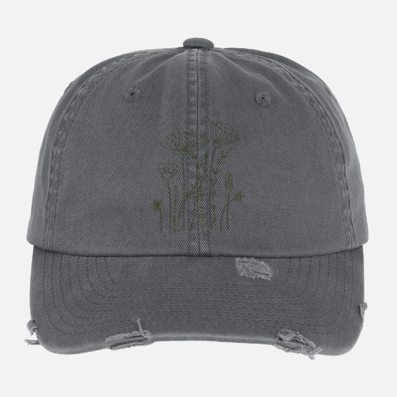 Fleurs séchées Casquette vintage effet usé Flexfit