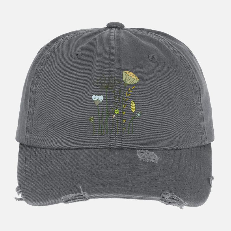 Fleurs séchées Casquette vintage effet usé Flexfit