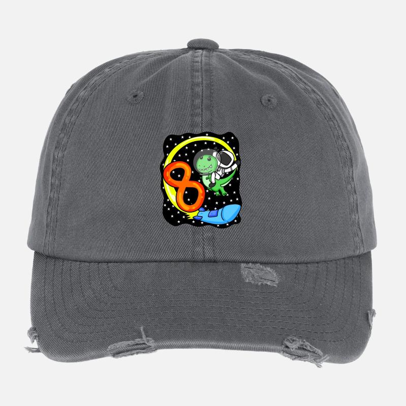 8 Birthday Boy Astronaut - huit ans Casquette vintage effet usé Flexfit