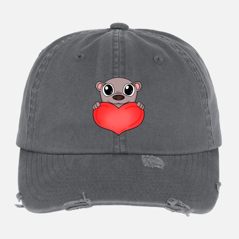Bär mit Herz Flexfit Vintage Destroyed Cap
