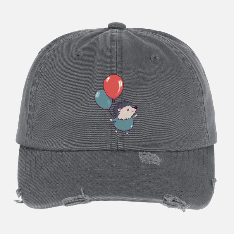 Petit hérisson avec ballons Casquette vintage effet usé Flexfit