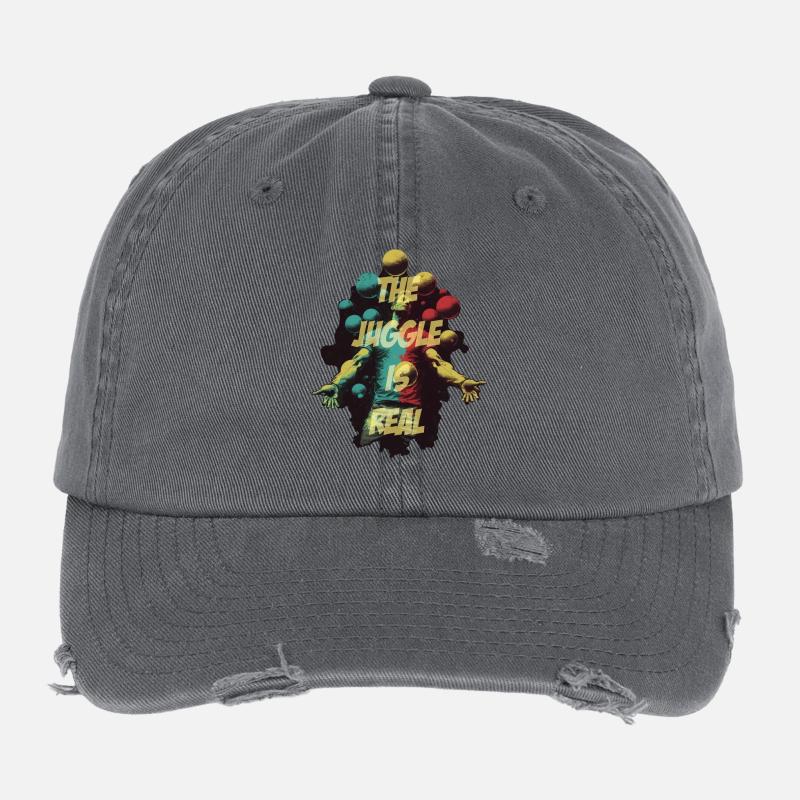 Jongleur avec lettrage Casquette vintage effet usé Flexfit
