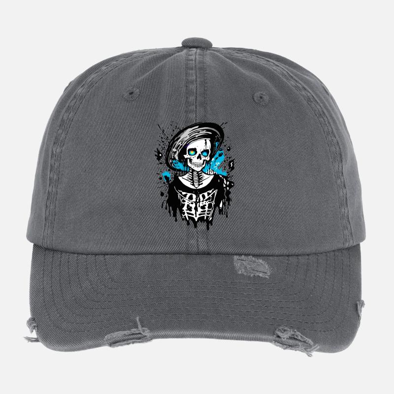 Lady Bones Flexfit Vintage Destroyed Cap