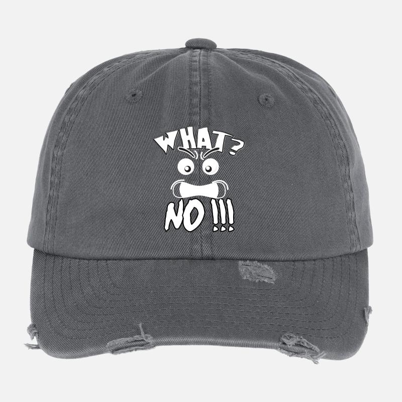 What? No! What? No! Flexfit Vintage Destroyed Cap