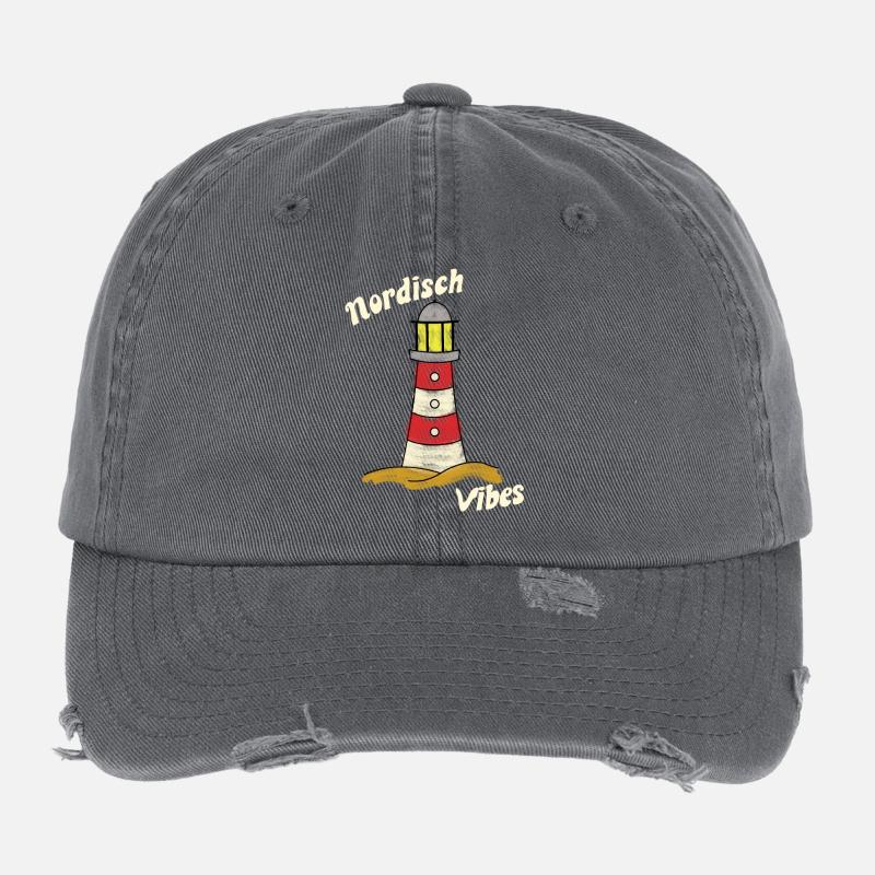 Nordic Vibes - Lighthouse Flexfit Vintage Destroyed Cap