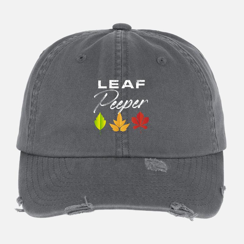 Leaf Peeper Automne saison Peeping feuilles Casquette vintage effet usé Flexfit
