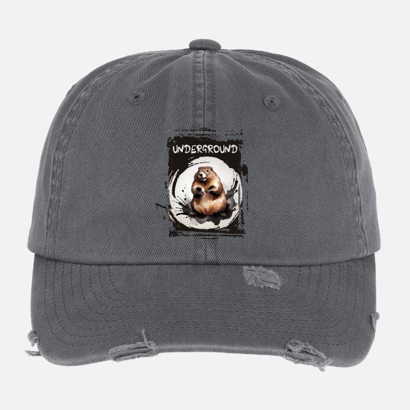 Underground Murmeltier Flexfit Vintage Destroyed Cap