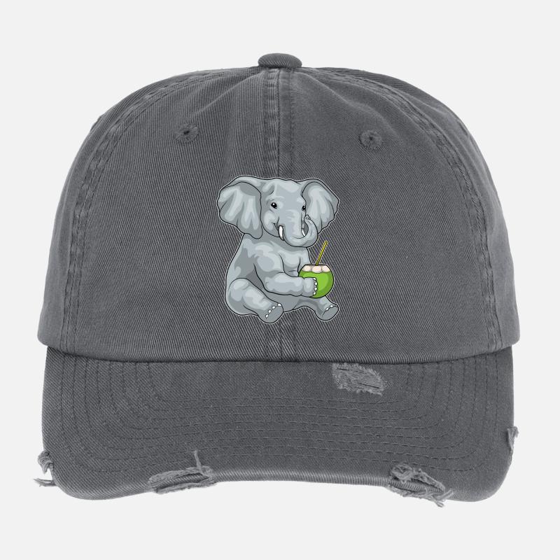 Éléphant Noix de Casquette vintage effet usé Flexfit