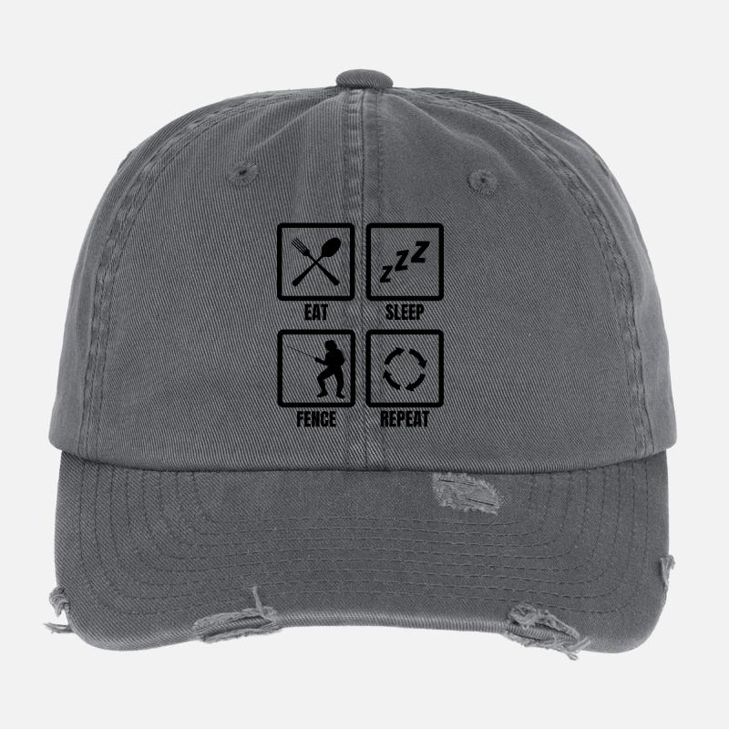 Fencer Daily Routine Flexfit Vintage Destroyed Cap