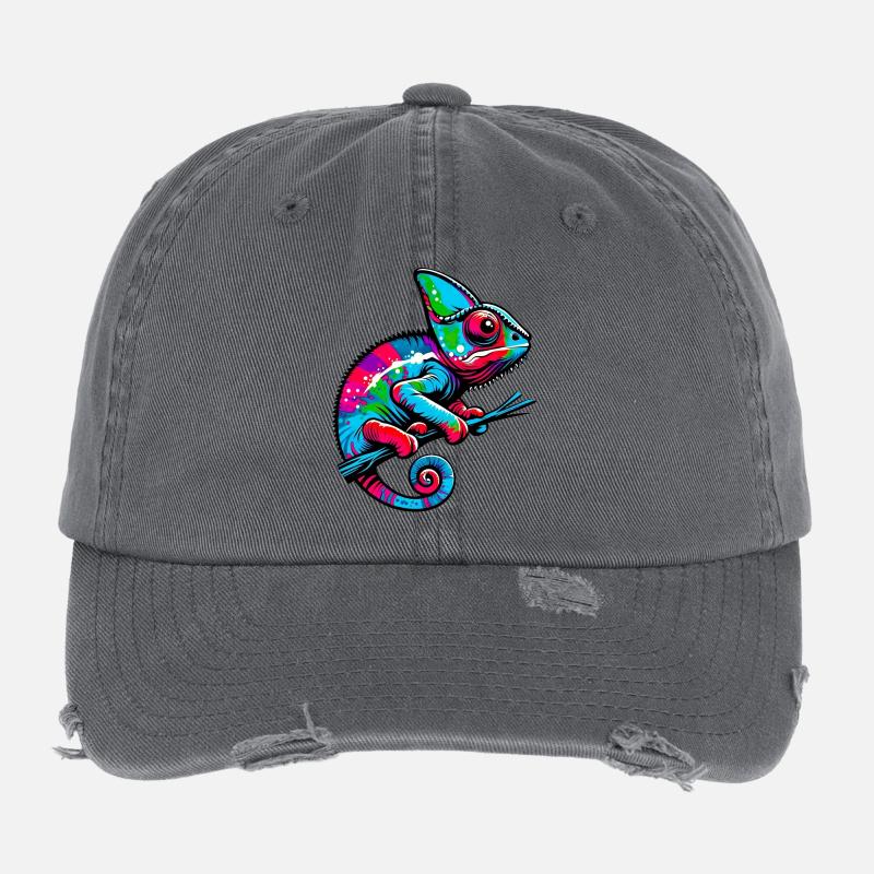 Chamäleon Flexfit Vintage Destroyed Cap