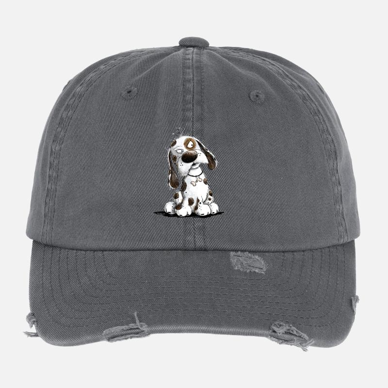 Nope Dog Saying Statement Grumpy Flexfit Vintage Destroyed Cap