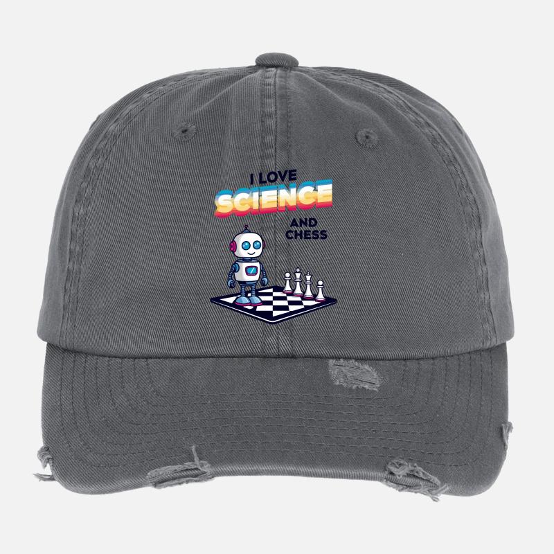Science and Chess Flexfit Vintage Destroyed Cap