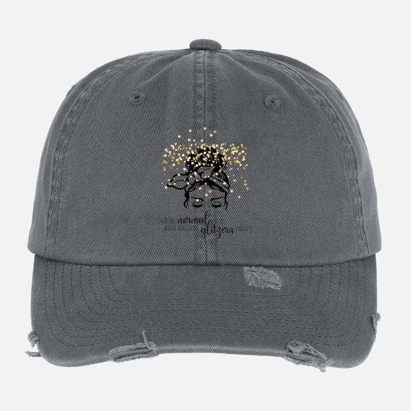 Glitter confetti saying Flexfit Vintage Destroyed Cap