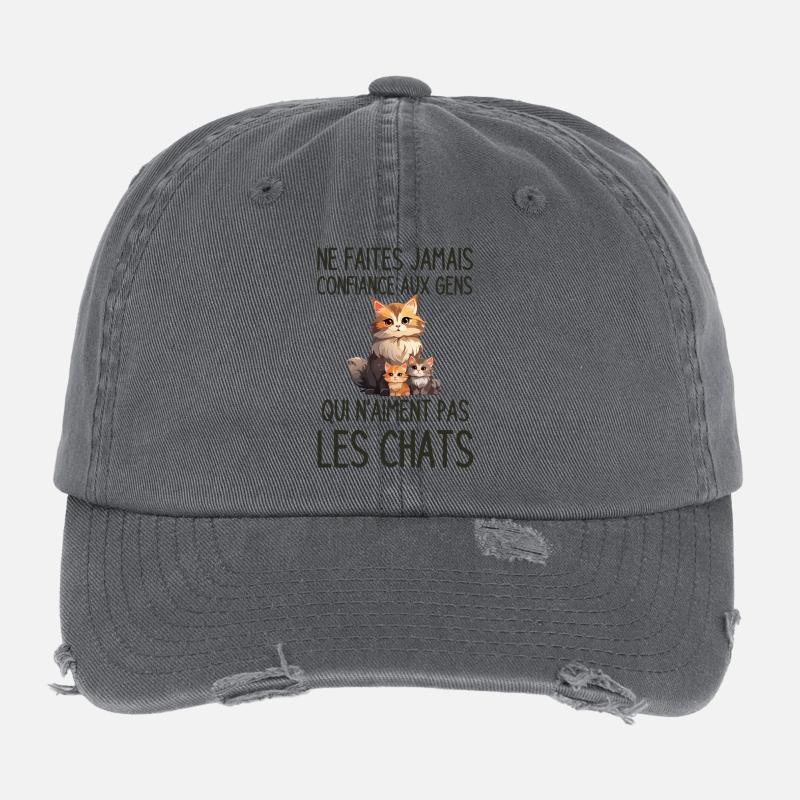 Propriétaire de chats Casquette vintage effet usé Flexfit