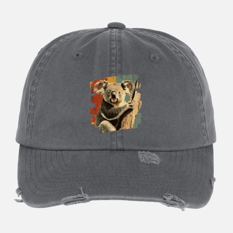 Koala Bär Flexfit Vintage Destroyed Cap