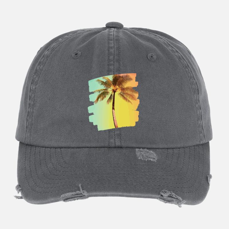 Palmier Casquette vintage effet usé Flexfit