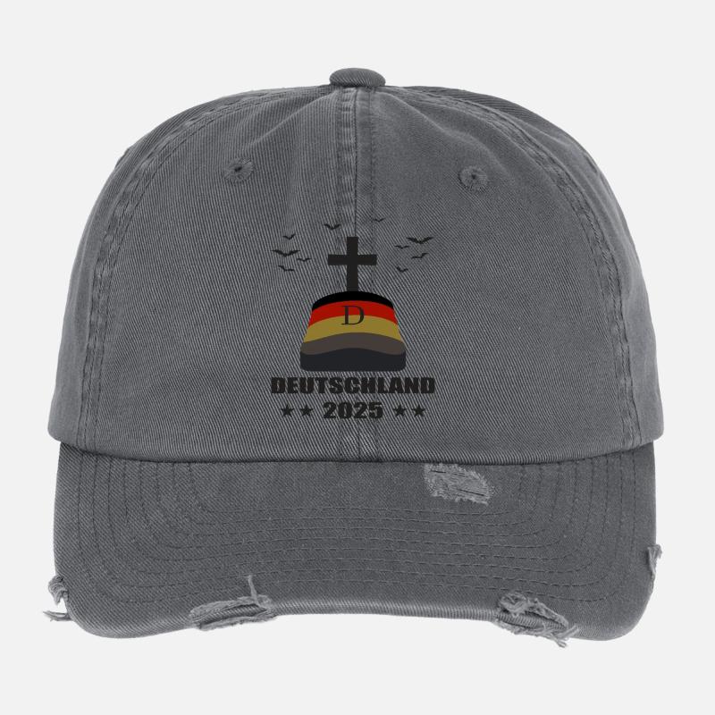 Germany Grave 2025 Flexfit Vintage Destroyed Cap