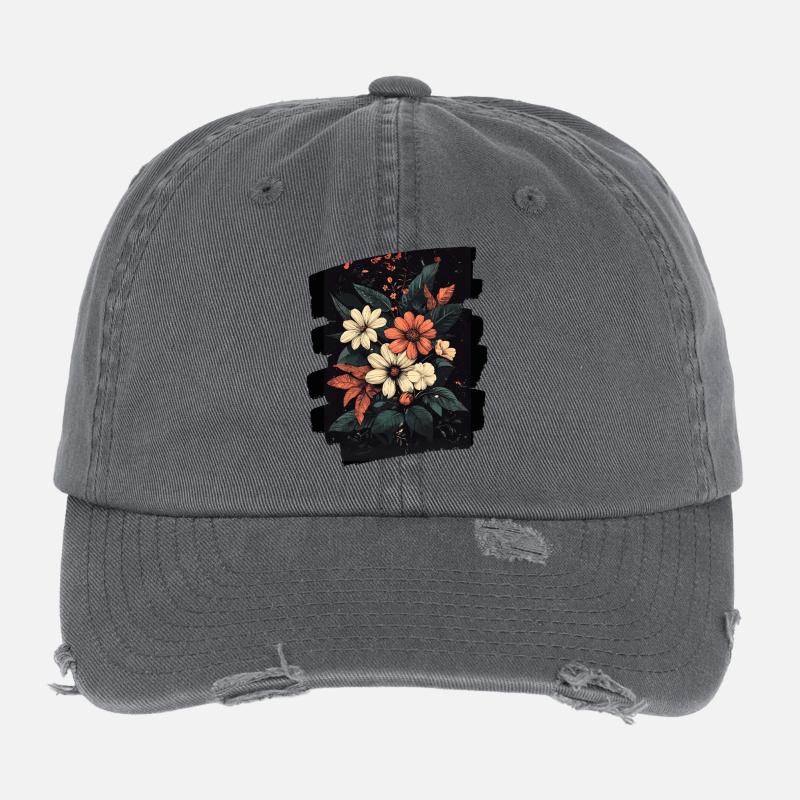 Spring Spring Beginning Flower Flowers Flexfit Vintage Destroyed Cap