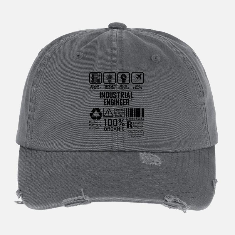 Industrial Engineer multi tasking problem solving Flexfit Vintage Destroyed Cap